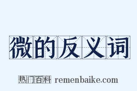微的反义词是什么意思的图片